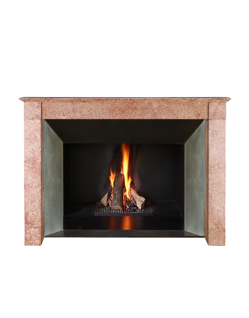 Maison Leon Van den Bogaert Antique 19th Century Rose-Pink Burgundy Marble Fireplace | Château Provenance