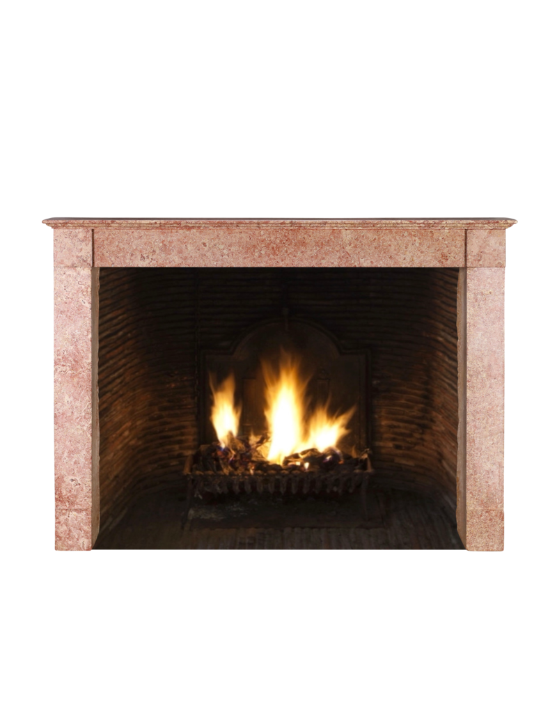 Maison Leon Van den Bogaert Antique 19th Century Rose-Pink Burgundy Marble Fireplace | Château Provenance