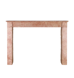 Maison Leon Van den Bogaert 19th Century Rose-Pink Burgundy Marble Fireplace Surround