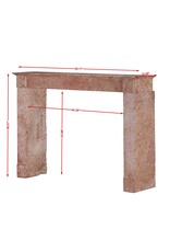 Maison Leon Van den Bogaert Antique 19th Century Rose-Pink Burgundy Marble Fireplace | Château Provenance