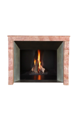 Maison Leon Van den Bogaert Haute Cheminée Ancienne En Pierre Marbre Rose de Bourgogne | Pierre Marbrière