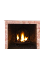 Maison Leon Van den Bogaert Haute Cheminée Ancienne En Pierre Marbre Rose de Bourgogne | Pierre Marbrière