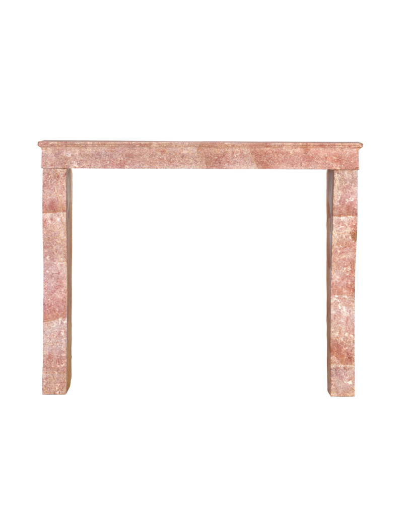 Maison Leon Van den Bogaert Haute Cheminée Ancienne En Pierre Marbre Rose de Bourgogne | Pierre Marbrière