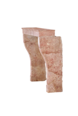 Maison Leon Van den Bogaert Haute Cheminée Ancienne En Pierre Marbre Rose de Bourgogne | Pierre Marbrière