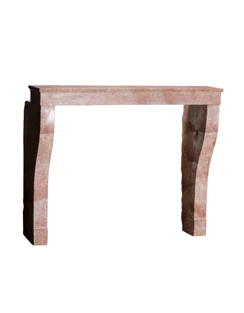 Maison Leon Van den Bogaert Haute Cheminée Ancienne En Pierre Marbre Rose de Bourgogne | Pierre Marbrière