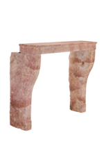 Maison Leon Van den Bogaert Haute Cheminée Ancienne En Pierre Marbre Rose de Bourgogne | Pierre Marbrière