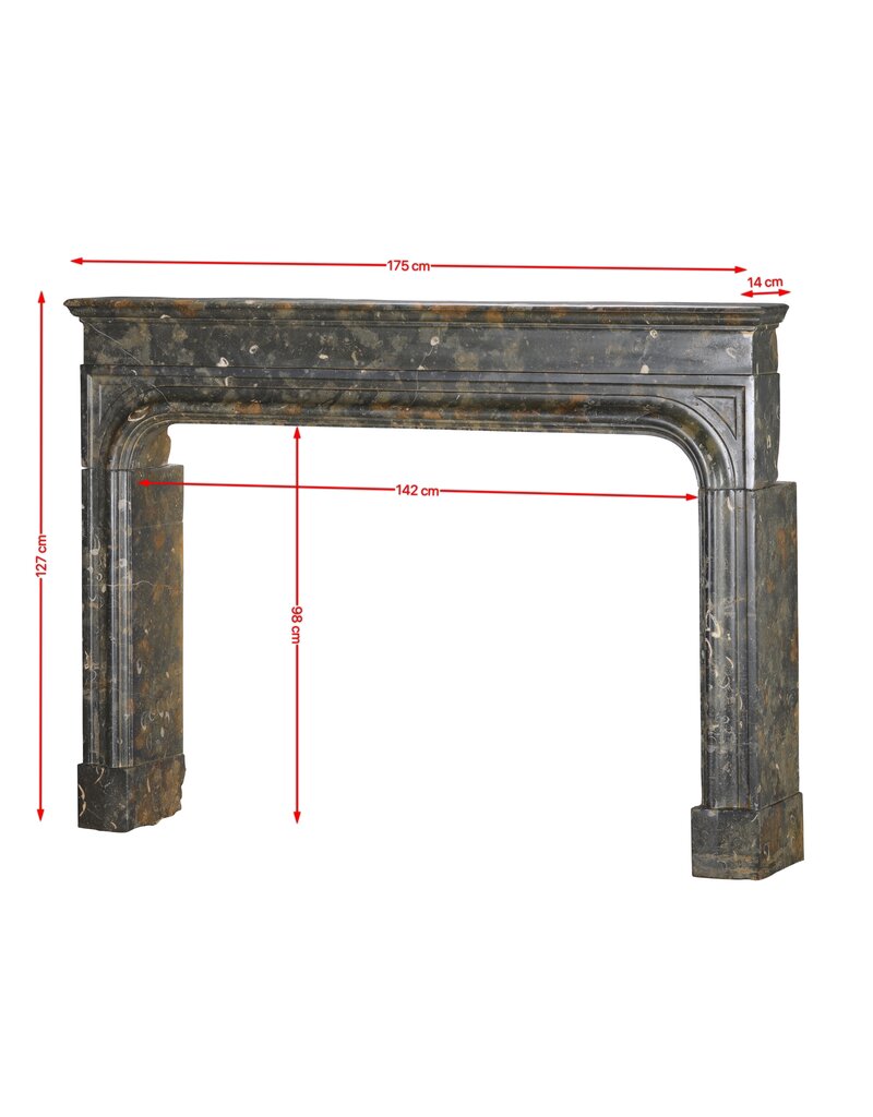 Maison Leon Van den Bogaert Strandschouw met Schelpenfossielen – Louis XIII haard In Nolay Hard Steen (Bourgogne) – 175 cm Breed