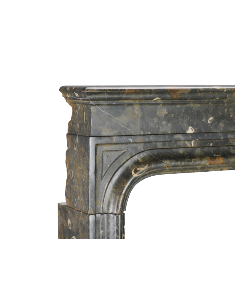 Maison Leon Van den Bogaert Louis-XIII-Strandhaus-Kamin aus Nolay-Stein mit Schaleneinschlüssen – 175 cm breit