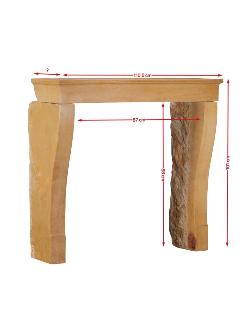 Maison Leon Van den Bogaert Élégante Cheminée Louis Philippe du XIXe siècle En Pierre De Bourgogne – Cheminée Ancienne En Pierre Pour insert Carré