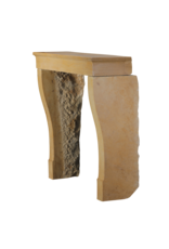 Maison Leon Van den Bogaert Elegant 19th Century French Louis Philippe Fireplace in Burgundy Limestone – Antique Stone Mantel for Square Fireboxes or Inserts