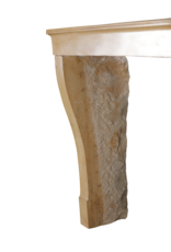 Maison Leon Van den Bogaert Elegante Chimenea Francesa Louis Philippe Del siglo XIX En Piedra De Borgoña – Chimenea Antigua De Piedra Para Insertos Cuadrados