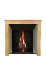 Maison Leon Van den Bogaert Original 19th Century French Louis Philippe Fireplace in Bicolor Corton Limestone from Burgundy