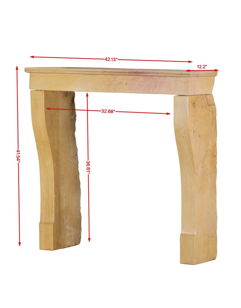 Maison Leon Van den Bogaert Cheminée Louis-Philippe Authentique En Pierre Dure De Corton Bicolore – Bourgogne, XIXe Siècle