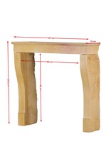 Maison Leon Van den Bogaert Chimenea Original Francesa Luis Felipe Del Siglo XIX En Piedra Caliza De Corton Bicolor – Borgoña