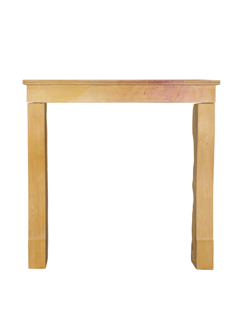 Maison Leon Van den Bogaert Original 19th Century French Louis Philippe Fireplace in Bicolor Corton Limestone from Burgundy