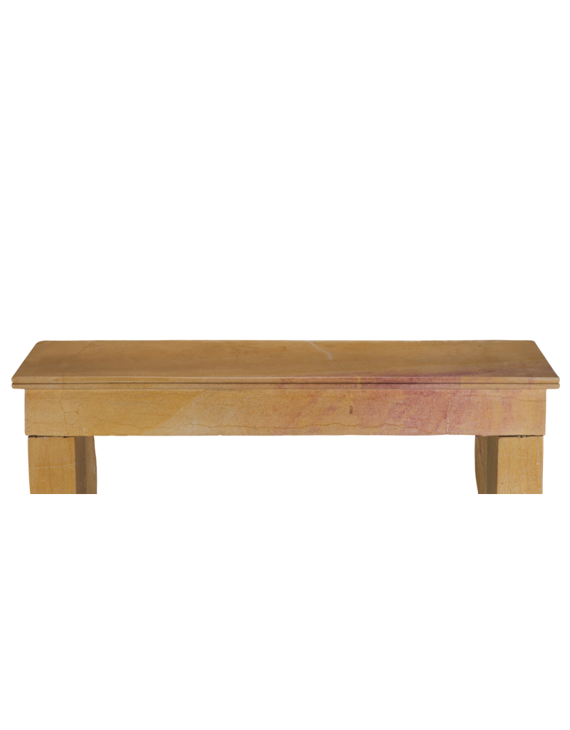 Maison Leon Van den Bogaert Original 19th Century French Louis Philippe Fireplace in Bicolor Corton Limestone from Burgundy