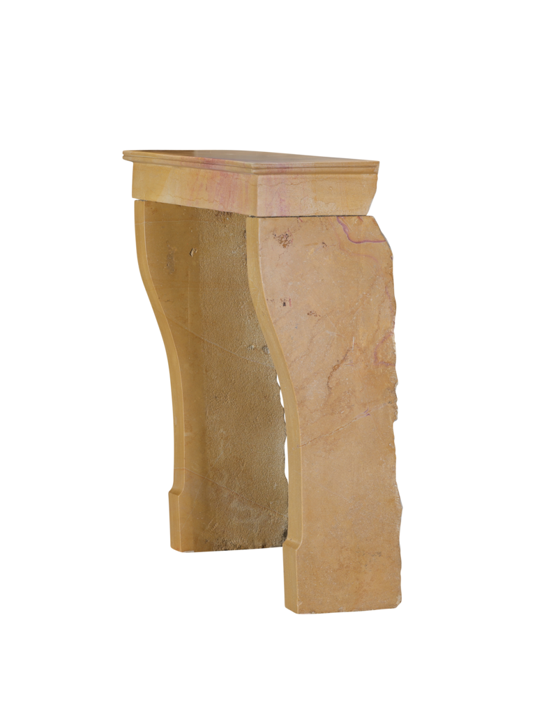 Maison Leon Van den Bogaert Original 19th Century French Louis Philippe Fireplace in Bicolor Corton Limestone from Burgundy