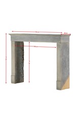 Elegant 19th Century Fireplace Surround in Polished Burgundy Hardstone – Minimalist French Design - Island Fit and Nantucket Color Hue