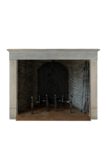 Elegant 19th Century Fireplace Surround in Polished Burgundy Hardstone – Minimalist French Design - Island Fit and Nantucket Color Hue