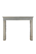 Elegant 19th Century Fireplace Surround in Polished Burgundy Hardstone – Minimalist French Design - Island Fit and Nantucket Color Hue