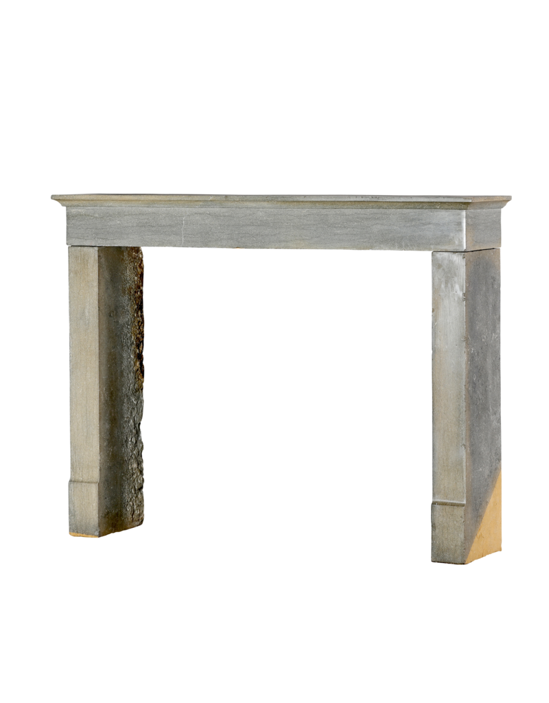 Elegant 19th Century Fireplace Surround in Polished Burgundy Hardstone – Minimalist French Design - Island Fit and Nantucket Color Hue