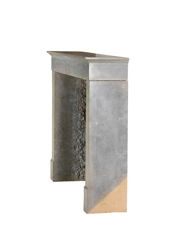 Elegant 19th Century Fireplace Surround in Polished Burgundy Hardstone – Minimalist French Design - Island Fit and Nantucket Color Hue