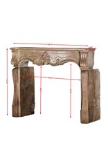 Maison Leon Van den Bogaert Exceptional 17th Century Italian Baroque Style Fireplace Surround in French Burgundy Hard Stone with Hand-Carved Ornamentation