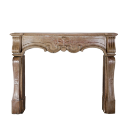 Maison Leon Van den Bogaert Vintage Barocker Kamin aus burgundischem Kalkstein