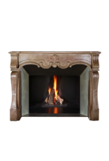 Maison Leon Van den Bogaert Exceptional 17th Century Italian Baroque Style Fireplace Surround in French Burgundy Hard Stone with Hand-Carved Ornamentation