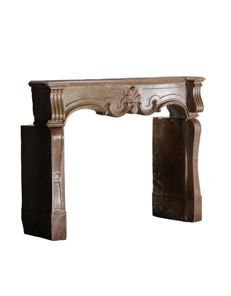 Maison Leon Van den Bogaert Außergewöhnlicher Italienischer Barock-Kaminkörper aus französischem Burgunderstein, 17. Jahrhundert, mit handgeschnitzten Details