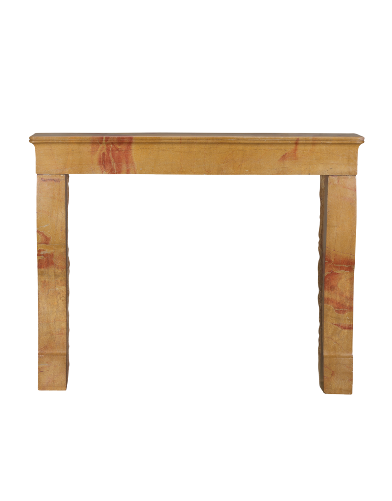 Maison Leon Van den Bogaert Französischer Antiker Kamin aus Bicolor-Corton-Stein, 19. Jh.