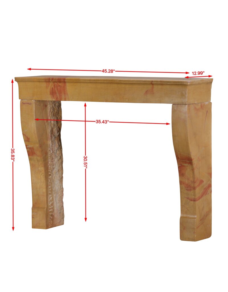 Maison Leon Van den Bogaert Original Bicolor Fireplace Surround Timeless Lines, Natural Beauty & Patina