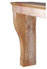 Maison Leon Van den Bogaert Original Bicolor Fireplace Surround Timeless Lines, Natural Beauty & Patina