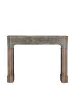 Maison Leon Van den Bogaert 18th Century French Rustic Bicolor Hard Stone Fireplace Surround with Exceptional Patina And Wear