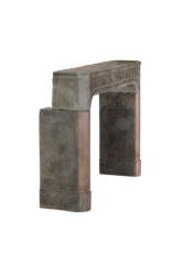 Maison Leon Van den Bogaert 18th Century French Rustic Bicolor Hard Stone Fireplace Surround with Exceptional Patina And Wear