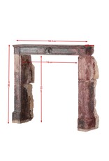 Maison Leon Van den Bogaert 16th Century French Limestone Fireplace Mantel With Original Paint Layers and Sculpted Jester’s Cap – “Dans son Jus” Castle Mantel