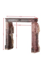 Maison Leon Van den Bogaert 16th Century French Limestone Fireplace Mantel With Original Paint Layers and Sculpted Jester’s Cap – “Dans son Jus” Castle Mantel