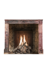 Maison Leon Van den Bogaert 16th Century French Limestone Fireplace Mantel With Original Paint Layers and Sculpted Jester’s Cap – “Dans son Jus” Castle Mantel