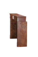 Maison Leon Van den Bogaert Louis XVI Red Stone Fireplace - Marble Inlay - Traditional Chic Library Style - Antique Fireplace