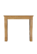 Maison Leon Van den Bogaert Cheminée en Pierre Calcaire Beige-Blond Polie – Parfaite pour Foyers Carrés ou Ouverts