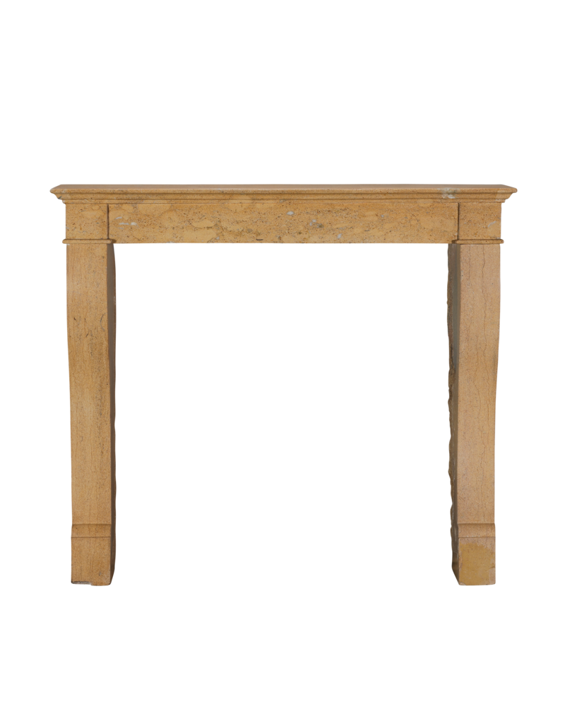 Maison Leon Van den Bogaert Cheminée en Pierre Calcaire Beige-Blond Polie – Parfaite pour Foyers Carrés ou Ouverts