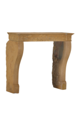 Maison Leon Van den Bogaert Cheminée en Pierre Calcaire Beige-Blond Polie – Parfaite pour Foyers Carrés ou Ouverts