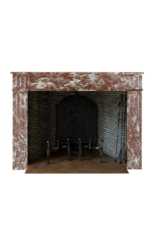 Maison Leon Van den Bogaert Rare Grand 19th Century Belgian Louis XVI Fireplace In Royal Brown Marble