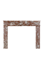 Maison Leon Van den Bogaert Rare Grand 19th Century Belgian Louis XVI Fireplace In Royal Brown Marble