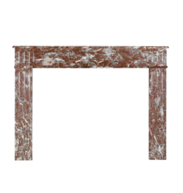 Maison Leon Van den Bogaert Antique Belgian Brown Marble Fireplace Durbuy Louis XVI