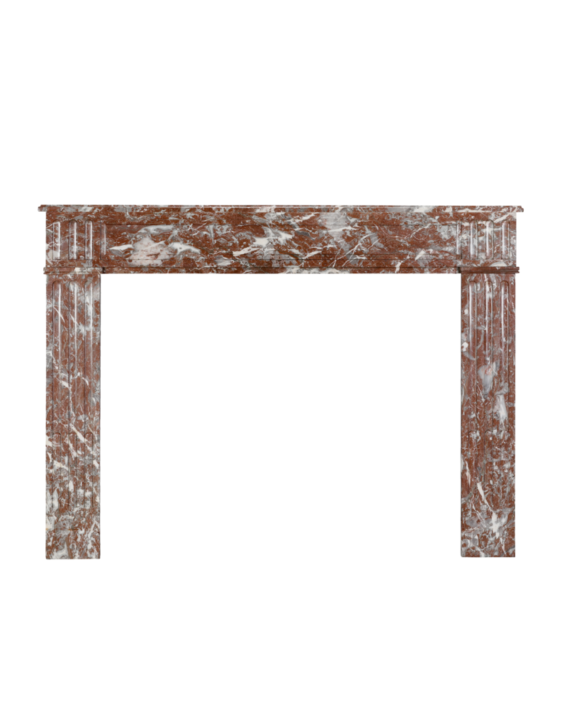 Maison Leon Van den Bogaert Rare Grand 19th Century Belgian Louis XVI Fireplace In Royal Brown Marble