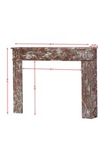 Maison Leon Van den Bogaert Rare Grand 19th Century Belgian Louis XVI Fireplace In Royal Brown Marble