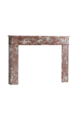 Maison Leon Van den Bogaert Rare Grand 19th Century Belgian Louis XVI Fireplace In Royal Brown Marble