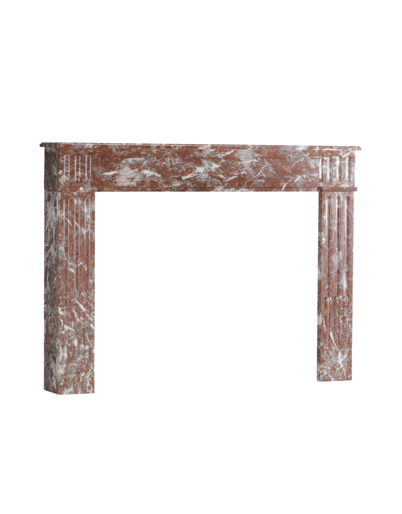 Maison Leon Van den Bogaert Rare Grand 19th Century Belgian Louis XVI Fireplace In Royal Brown Marble