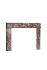 Maison Leon Van den Bogaert Antieke Belgische Bruine Marmeren Haard Lodewijk XVI